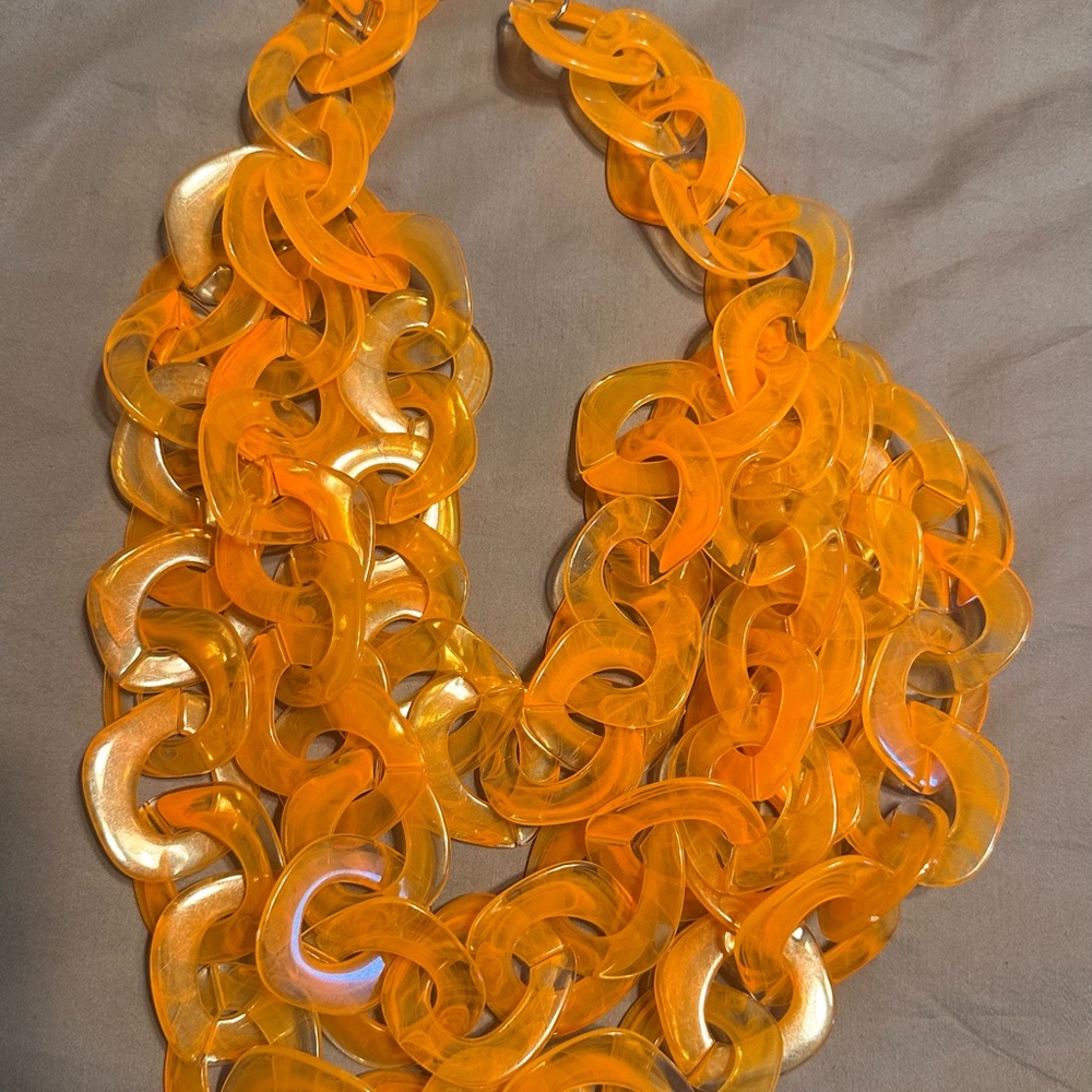 Sassy Jones Orange Statement Necklace